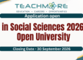 Bachelor of Arts (BA) in Social Sciences 2026/27