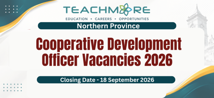 Northern Province Cooperative Development Officer Vacancies 2026
