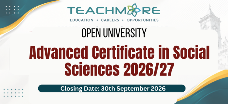 Advanced Certificate in Social Sciences 2026/27