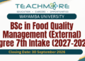 BSc in Food Quality Management