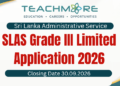 Sri Lanka Administrative Service (SLAS) Grade III Limited Competitive Examination 2026