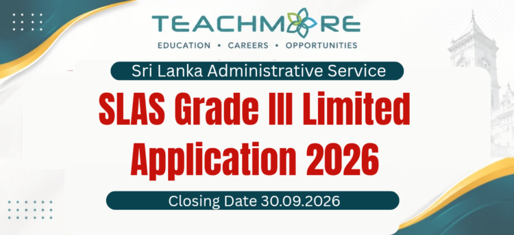 Sri Lanka Administrative Service (SLAS) Grade III Limited Competitive Examination 2026