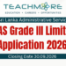 Sri Lanka Administrative Service (SLAS) Grade III Limited Competitive Examination 2026