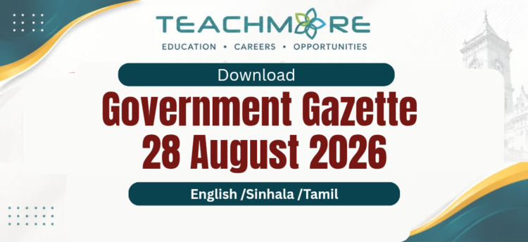 Sri Lanka Government Gazette – 28 August 2026