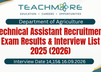 Department of Agriculture – Technical Assistant Recruitment Exam Results & Interview List 2025 (2026)