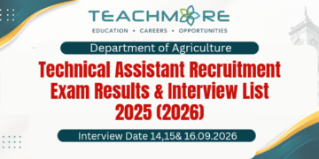 Department of Agriculture – Technical Assistant Recruitment Exam Results & Interview List 2025 (2026)