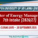 Master of Energy Management 7th Intake 2026/27