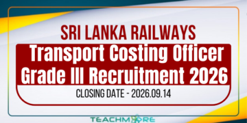 Sri Lanka Railways Transport Costing Officer Grade III Recruitment 2026