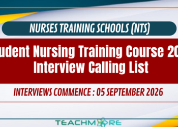 Student Nursing Training Course 2026 Interview Calling List