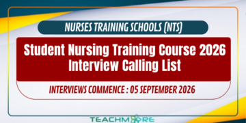 Student Nursing Training Course 2026 Interview Calling List