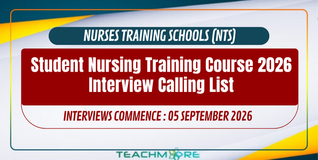Student Nursing Training Course 2026 Interview Calling List