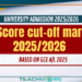 Z-Score Cut-Off Marks 2025/2026