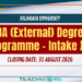 BBA External Degree Intake XIII 2026