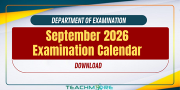 September 2026 Examination Calendar