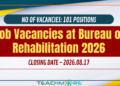Job Vacancies at Bureau of Rehabilitation – August 2026
