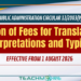 Revision of Fees for Translations