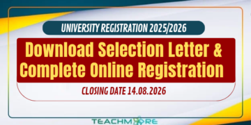 University Registration 2025/2026: Download Selection Letter & Complete Online Registration