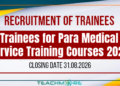 Para Medical Service Training Courses 2026