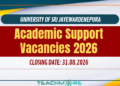 University of Sri Jayewardenepura — Academic Support Vacancies 2026