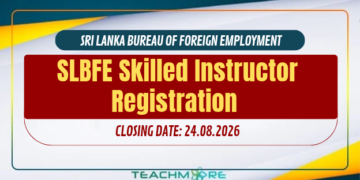 SLBFE Skilled Instructor Vacancies 2026