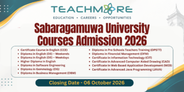 Sabaragamuwa University Courses Admission 2026