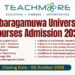 Sabaragamuwa University Courses Admission 2026