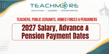 2027 Salary, Advance & Pension Payment Dates