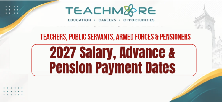 2027 Salary, Advance & Pension Payment Dates