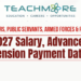 2027 Salary, Advance & Pension Payment Dates