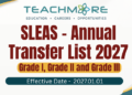 SLEAS Annual Transfer List 2027