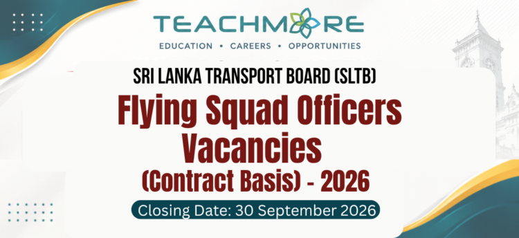 SLTB Flying Squad Officer Recruitment 2026 (50 Vacancies)