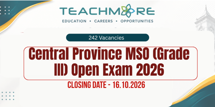 Central Province MSO (Grade III) Open Exam 2026