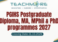 PGIHS Postgraduate Diploma & Degree Programmes – 2027