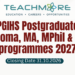 PGIHS Postgraduate Diploma & Degree Programmes – 2027