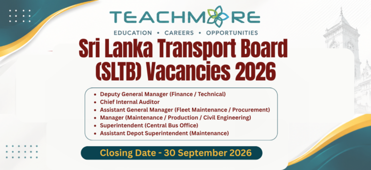 Sri Lanka Transport Board (SLTB) Vacancies 2026