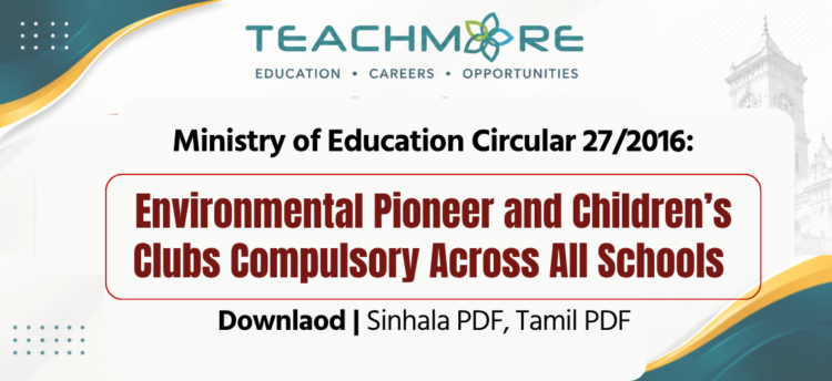 Ministry of Education Circular 27/2016: Environmental Pioneer Programme