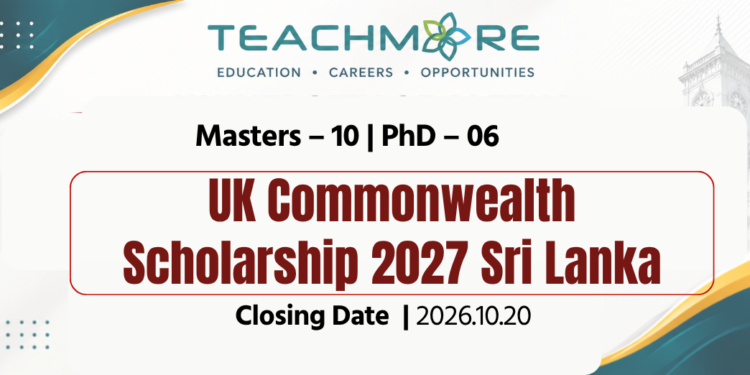 UK Commonwealth Scholarship 2027 Sri Lanka