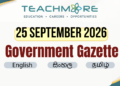 Sri Lanka Government Gazette – 25 September 2026