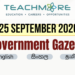 Sri Lanka Government Gazette – 25 September 2026