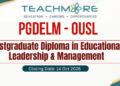 Postgraduate Diploma in Educational Leadership & Management (PGDELM) - OUSL