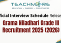 Grama Niladhari Grade III Interview Schedule 2026