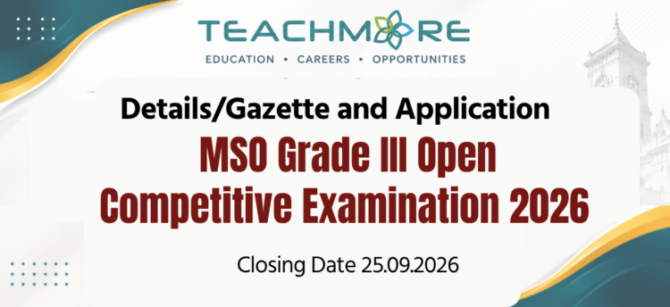 MSO Grade III Open Competitive Examination 2026
