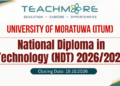 National Diploma in Technology (NDT) Admission 2026