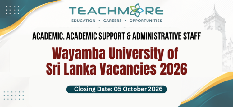Wayamba University of Sri Lanka Vacancies 2026