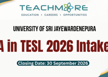 MA in TESL 2026 Intake – University of Sri Jayewardenepura
