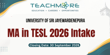 MA in TESL 2026 Intake – University of Sri Jayewardenepura