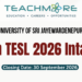 MA in TESL 2026 Intake – University of Sri Jayewardenepura