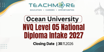 Ocean University NVQ Level 05 National Diploma Intake 2027/2028
