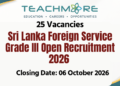 Sri Lanka Foreign Service Grade III Open Recruitment 2026