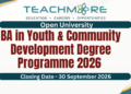 BA in Youth and Community Development Admission 2026/27